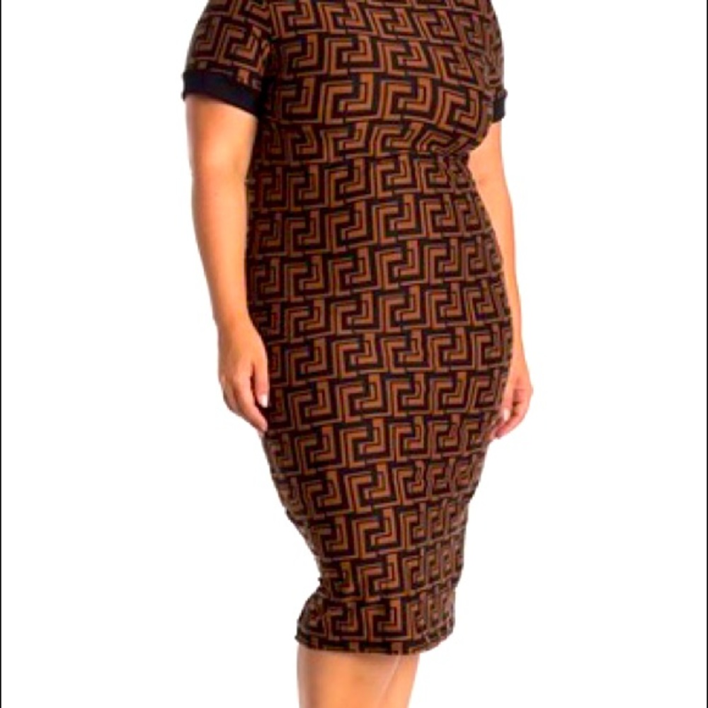 Short Sleeve Stripe Print Dress